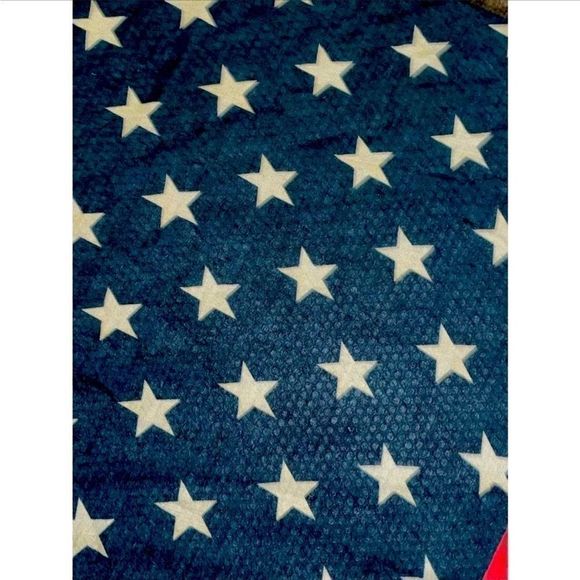 Vintage Patriotic Flag Pashmina - New Condition - Bid Now = Discounted Shipping - Picture 6 of 10